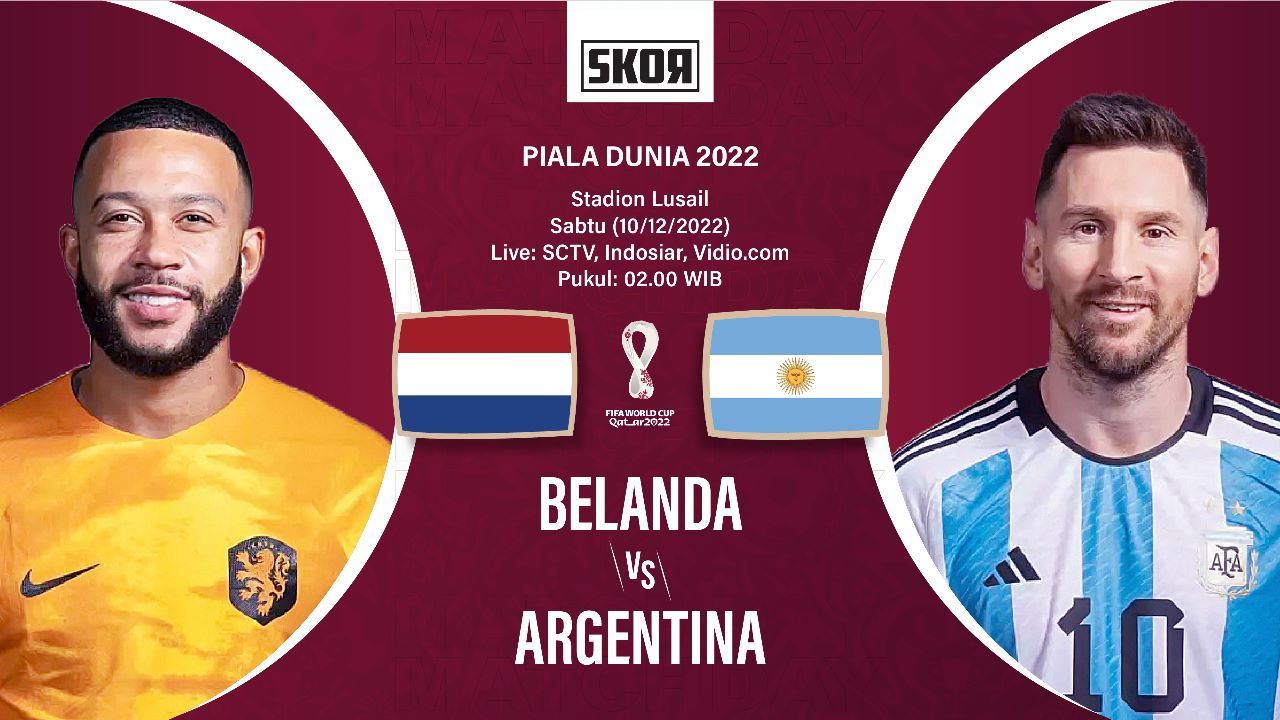 Susunan Pemain Tim Nasional Sepak Bola Belanda vs Tim Nasional Sepak Bola Argentina