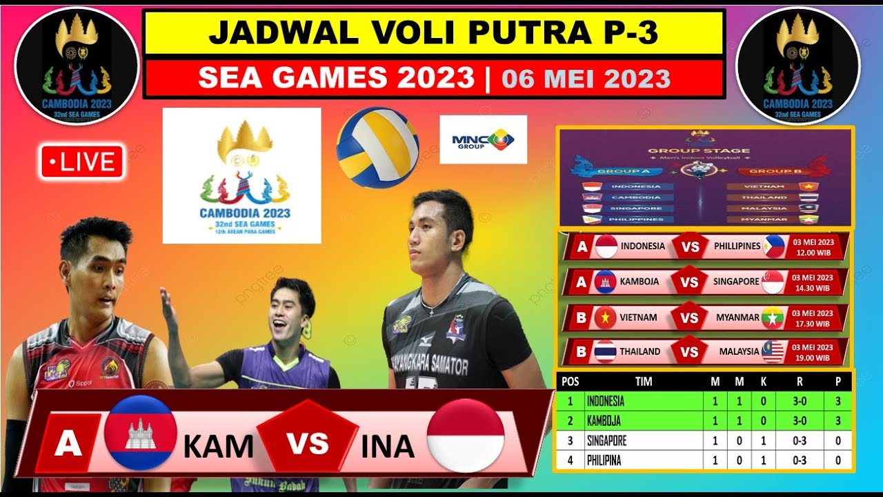 Jadwal Voli Putra SEA Games 2023